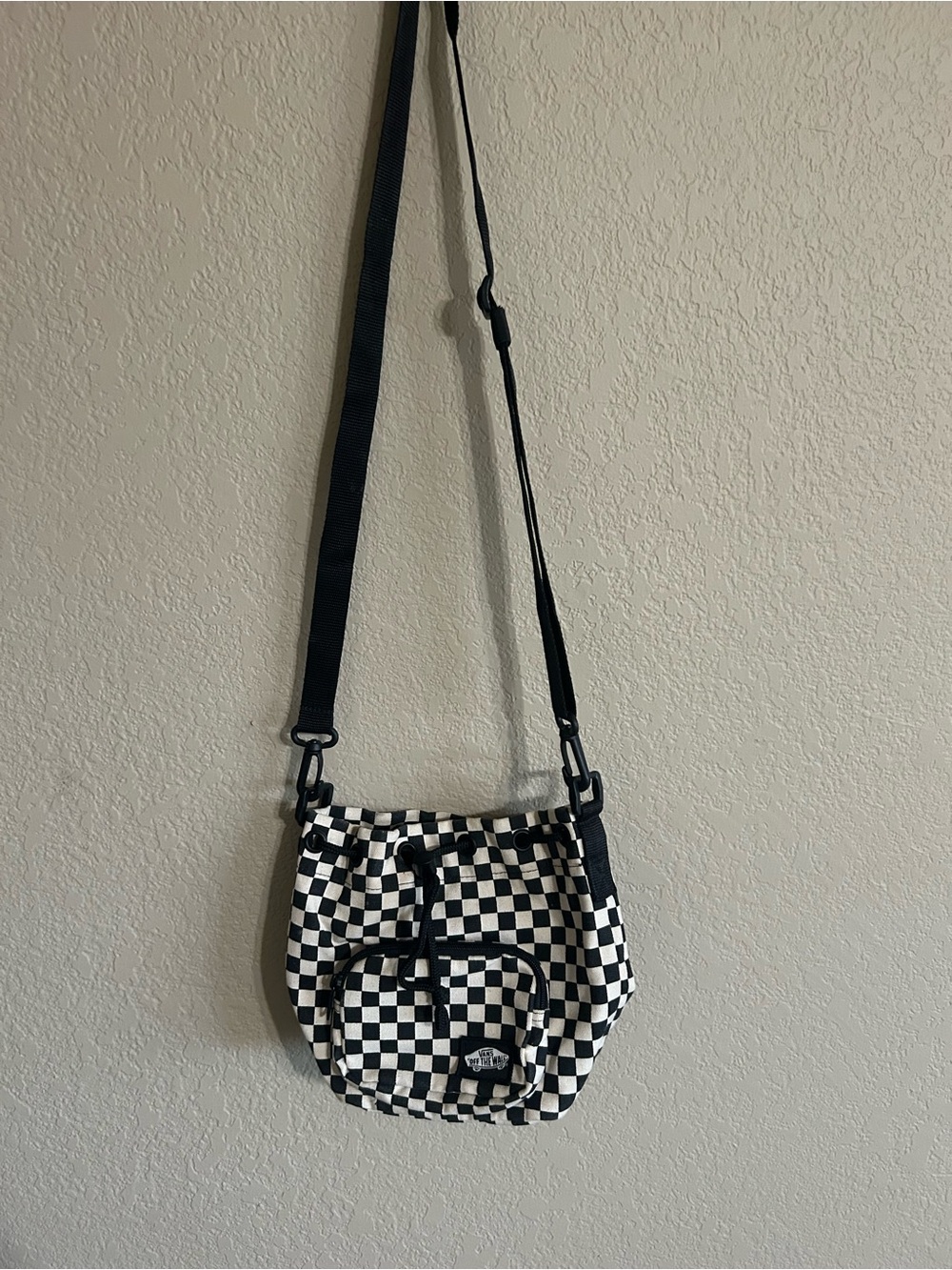 Vans Black & White Checkered Crossbody Bag
